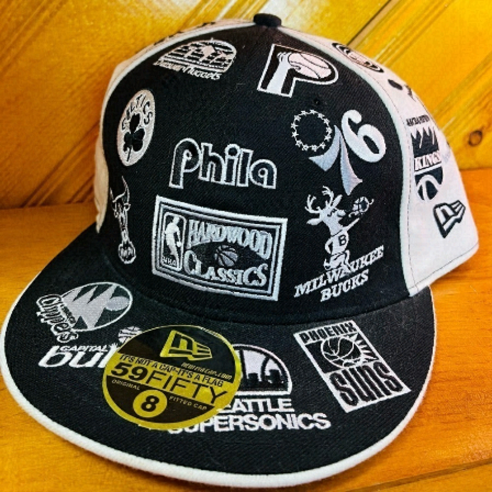𝅺vintage new era nba team cap size 8